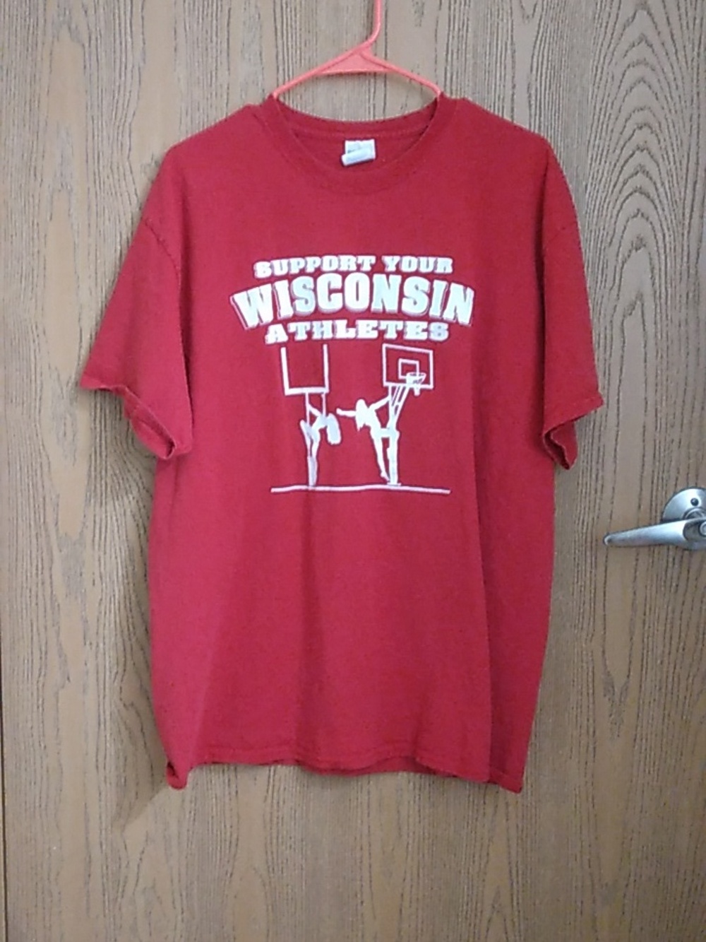 Silk Exotic Milwaukee Support Your Wisconsin Athletes Red Graphic Tee